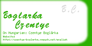 boglarka czentye business card